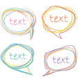 Sketch speech bubbles vector image