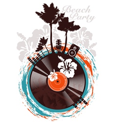 Beach party poster vector image