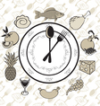 Plate clock vector image