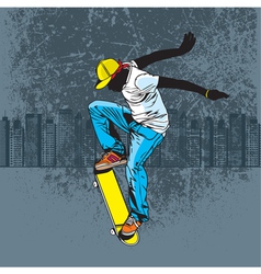 Skateboarding vector image
