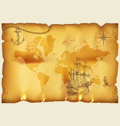 Old map vector image