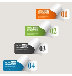 Abstract paper infografics vector image