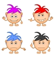 Smilies girls set vector image