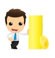 Funny cartoon office worker vector image