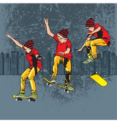 Skateboarding vector image