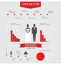Funny infographics style wedding invitation vector image