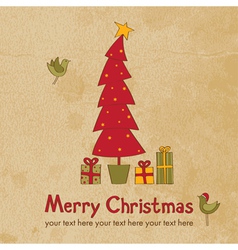 Vintage Christmas card vector image