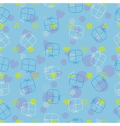 Seamless pattern with gift boxes vector image