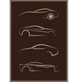 Calligraphic car logo set vector image