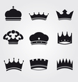 Monochrome vintage antique crowns vector image