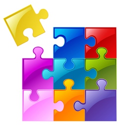 Puzzle pieces vector image