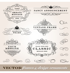 Ornament Frames Set vector image