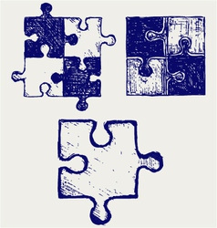 Jigsaw puzzle vector image