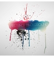 Paint splat grungy background vector image