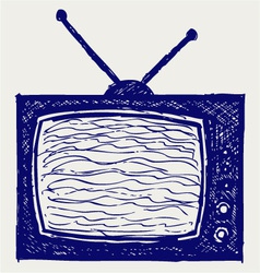 Retro TV set vector image