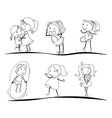 Kids sketches vector image