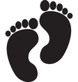 Foot print vector image