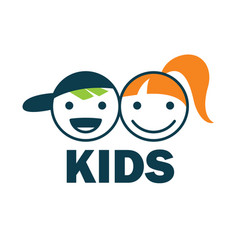 Logo kids vector image