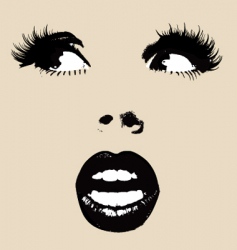 Face of women vector image