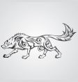 Wolf tattoo vector image