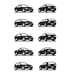 Popular cars in perspective vector image