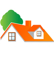 House roof logo for real estate companies vector image
