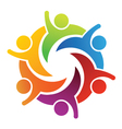Teamwork Six people vector image