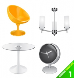 Modern furniture vector image