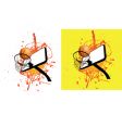 Basketball hoop splat vector image