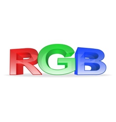 Letters rgb on white background vector image