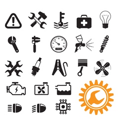 Car mechanic set vector image