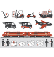 Cargo transportation vector image