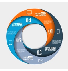 Abstract paper infografics vector image