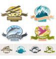 Landmarks adventures travel vintage label vector image