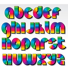 Retro alphabet vector image