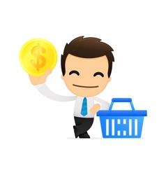 Funny cartoon office worker Funny cartoon office worker vector image