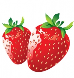 Three strawberries detailed icon Royalty Free Vector Image