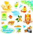 Tropical resort travel vector image