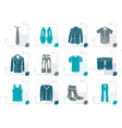 Stylized man fashion and clothes icons Stylized man fashion and clothes icons vector image