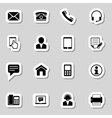 Contact Icons Set as Labes vector image
