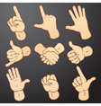 Hand signals vector image