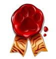 New year of tiger sealing wax vector image