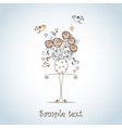 Floral greeting card vector image