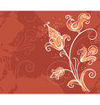 Floral background with bird vector image