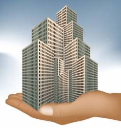 Corporate office building vector image