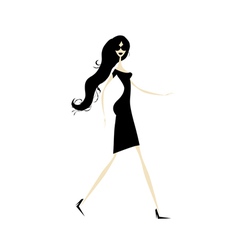 Fashion girl for your design vector image
