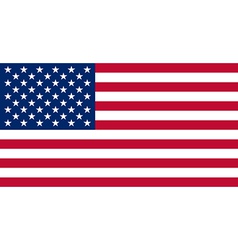 American USA Flag With Real Colours And Proportion vector image
