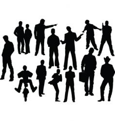 Man silhouettes vector image