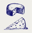 Piece cheese vector image