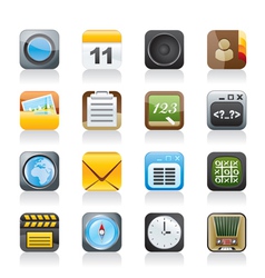 Mobile Phone and communication icons vector image